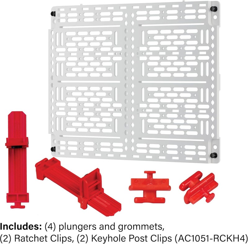OnQ Legrand - Universal Mounting Plate 10 Inch, Secure Devices in Structured Media Enclosure Mounting Plate, Mounting Plate with 2 Rachet Clamps, Recessed Wall Plate to Organize Cable, White, AC1040F - Image 4